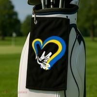 Stand With Ukraine Dove World Peace Strong Ukrainian People Gift Golf Towel thumb 2