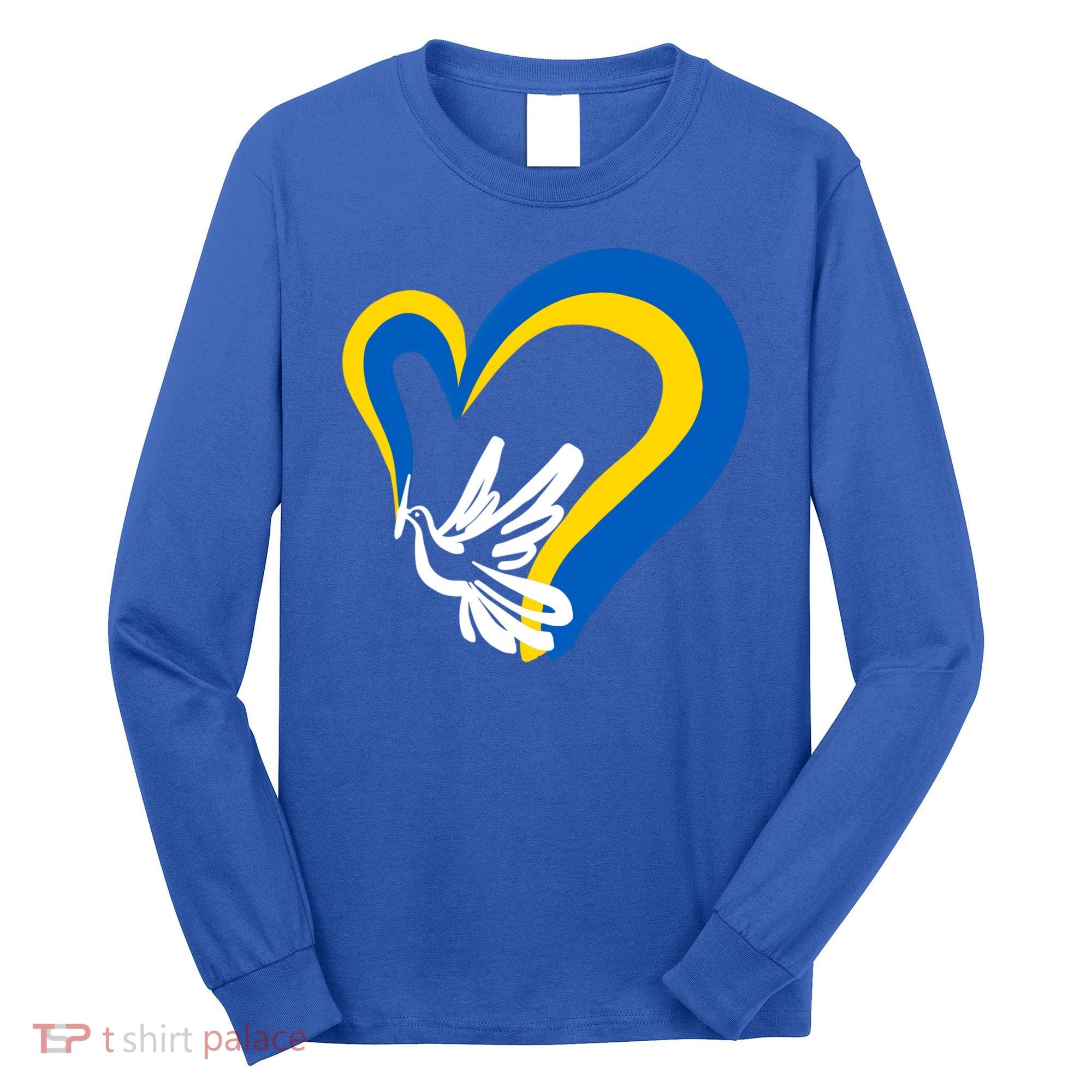 Stand With Ukraine Dove World Peace Strong Ukrainian People Gift Long Sleeve Shirt