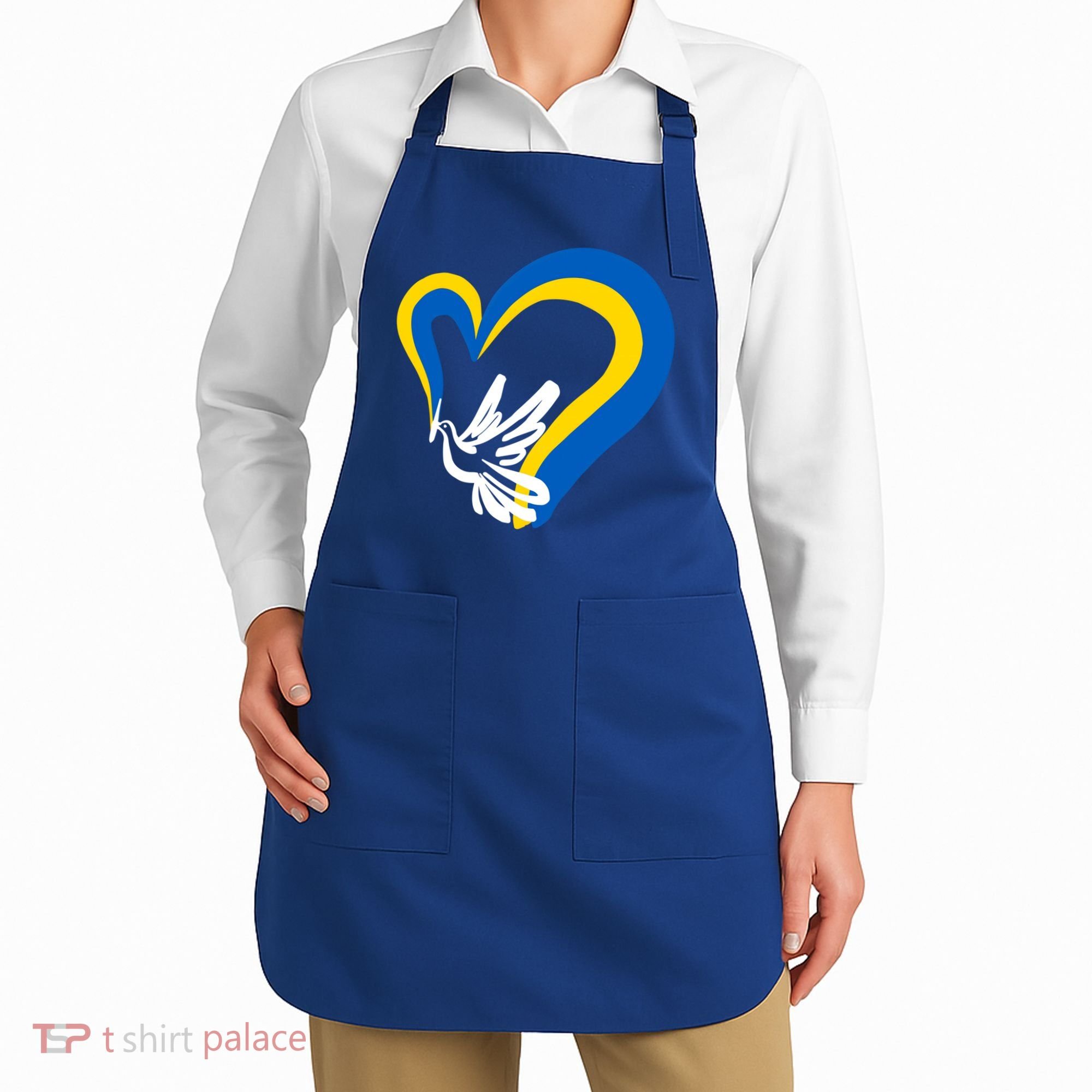 Stand With Ukraine Dove World Peace Strong Ukrainian People Gift Apron