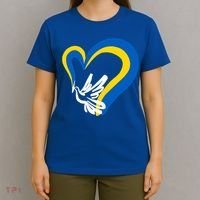 Stand With Ukraine Dove World Peace Strong Ukrainian People Gift T-Shirt thumb 4
