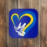 Stand With Ukraine Dove World Peace Strong Ukrainian People Gift Coaster thumb 0