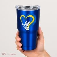 Stand With Ukraine Dove World Peace Strong Ukrainian People Gift Tumbler thumb 2