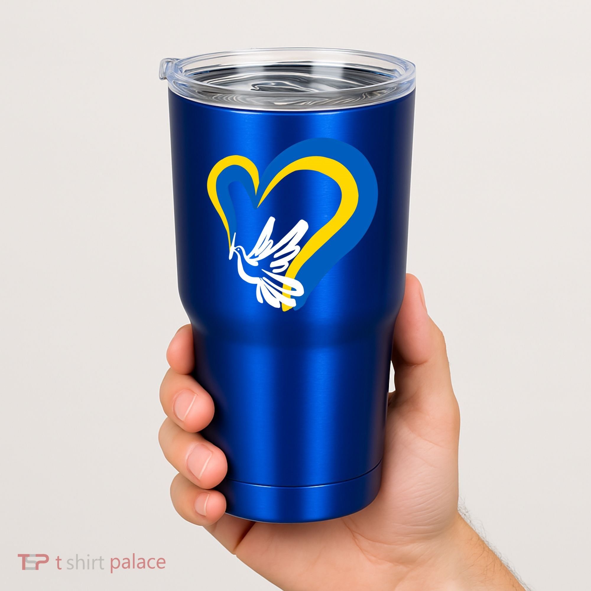 Stand With Ukraine Dove World Peace Strong Ukrainian People Gift Tumbler