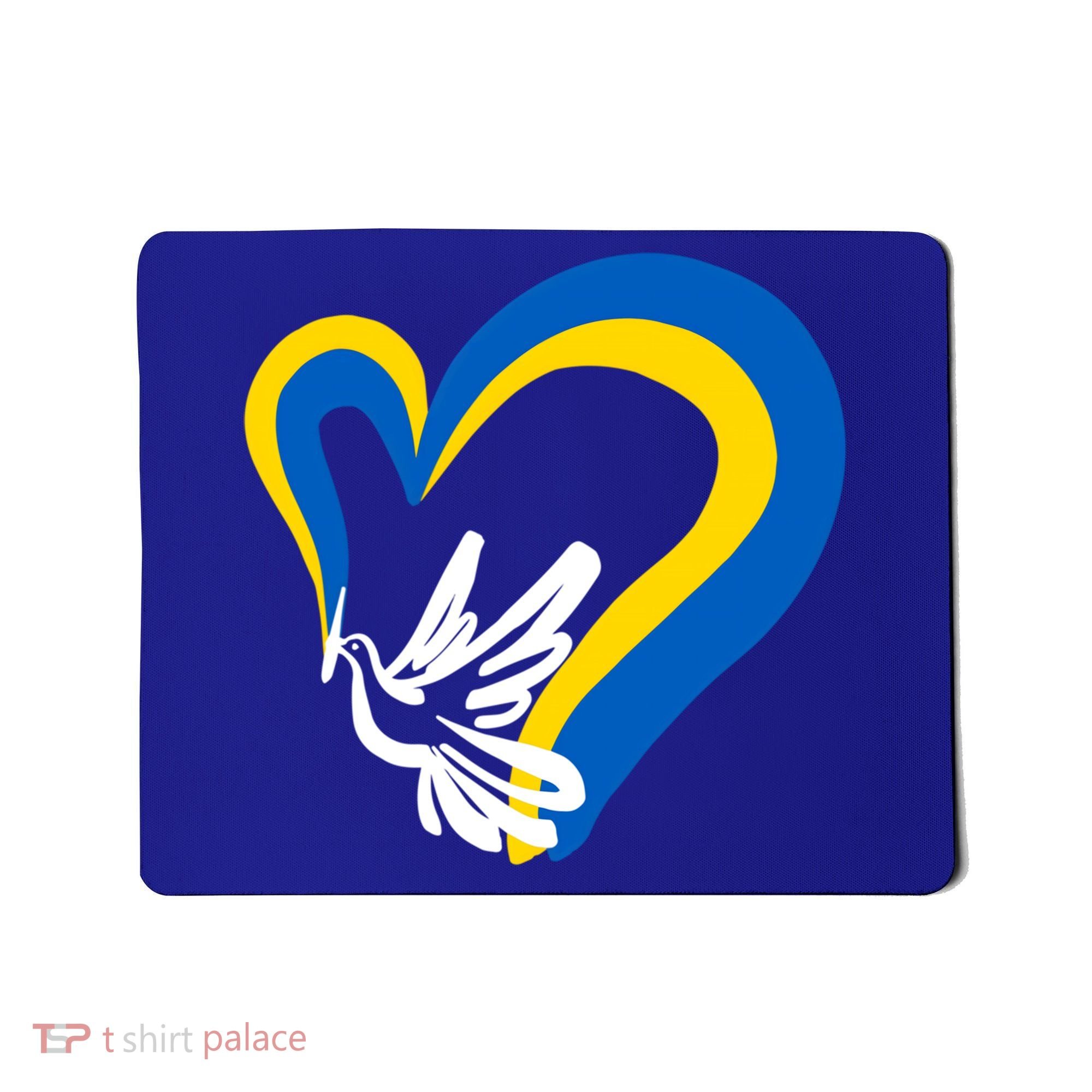 Stand With Ukraine Dove World Peace Strong Ukrainian People Gift Mousepad