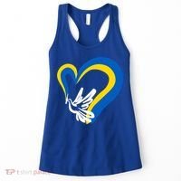 Stand With Ukraine Dove World Peace Strong Ukrainian People Gift Women's Tank Top thumb 0