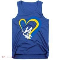 Stand With Ukraine Dove World Peace Strong Ukrainian People Gift Tank Top thumb 0