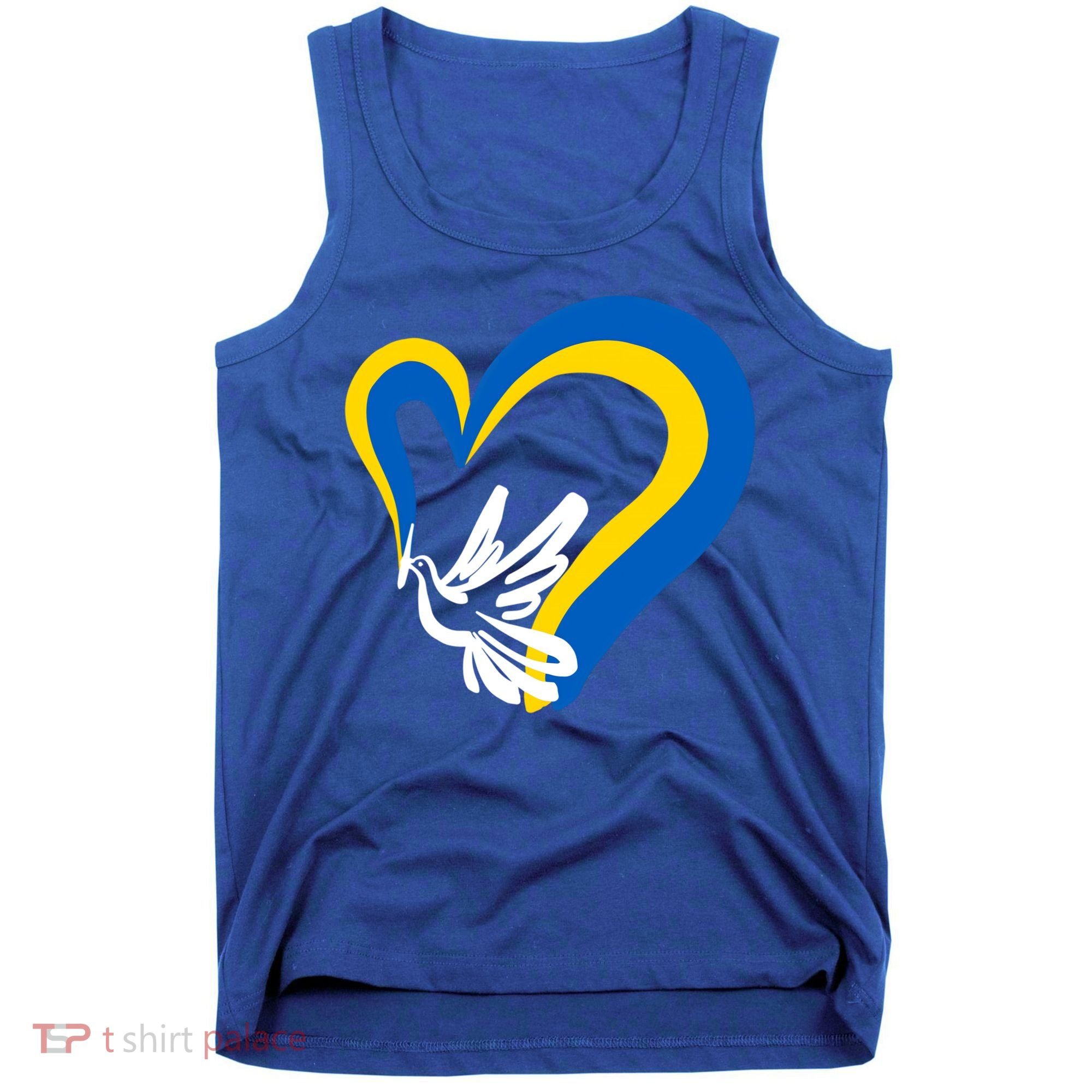 Stand With Ukraine Dove World Peace Strong Ukrainian People Gift Tank Top