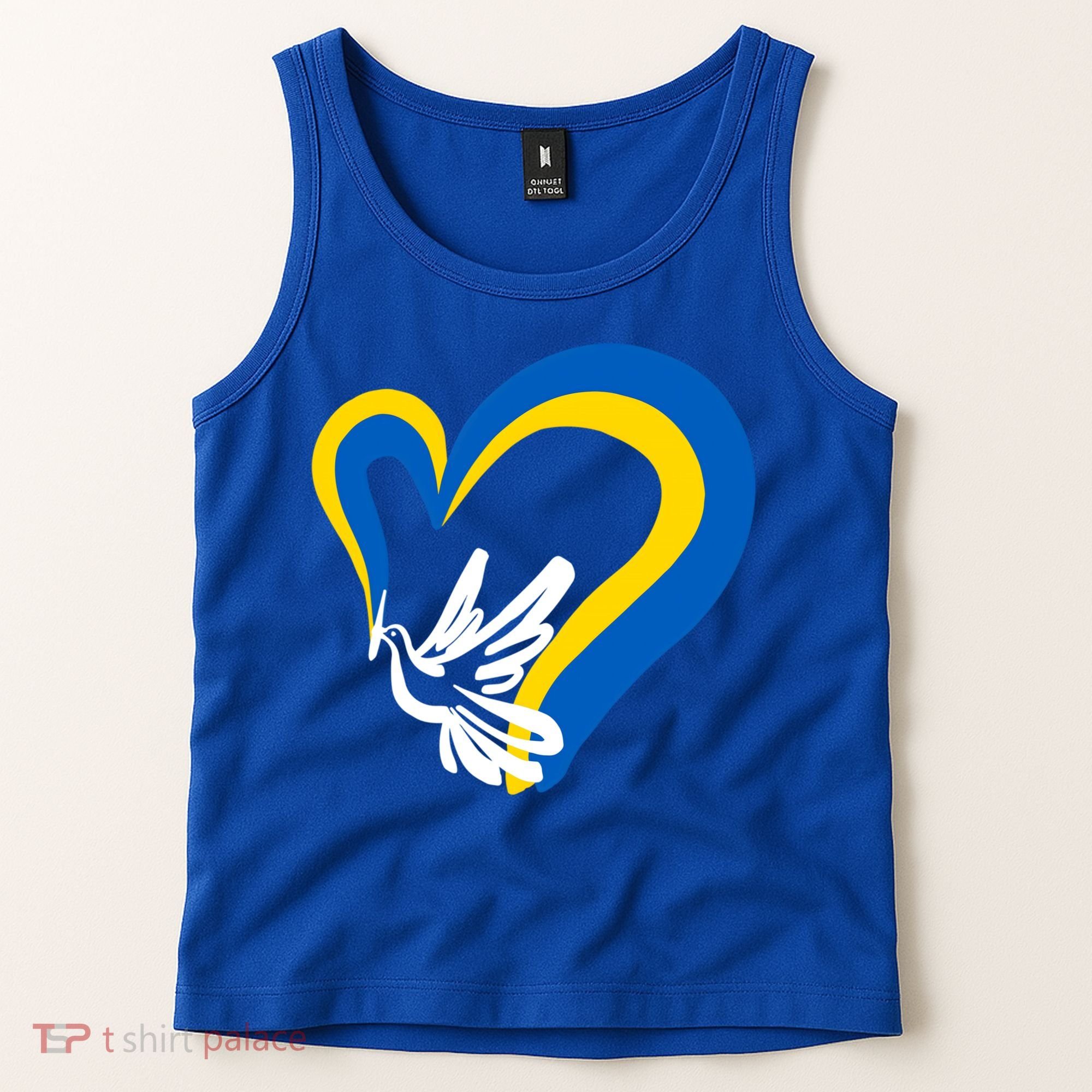 Stand With Ukraine Dove World Peace Strong Ukrainian People Gift Tank Top