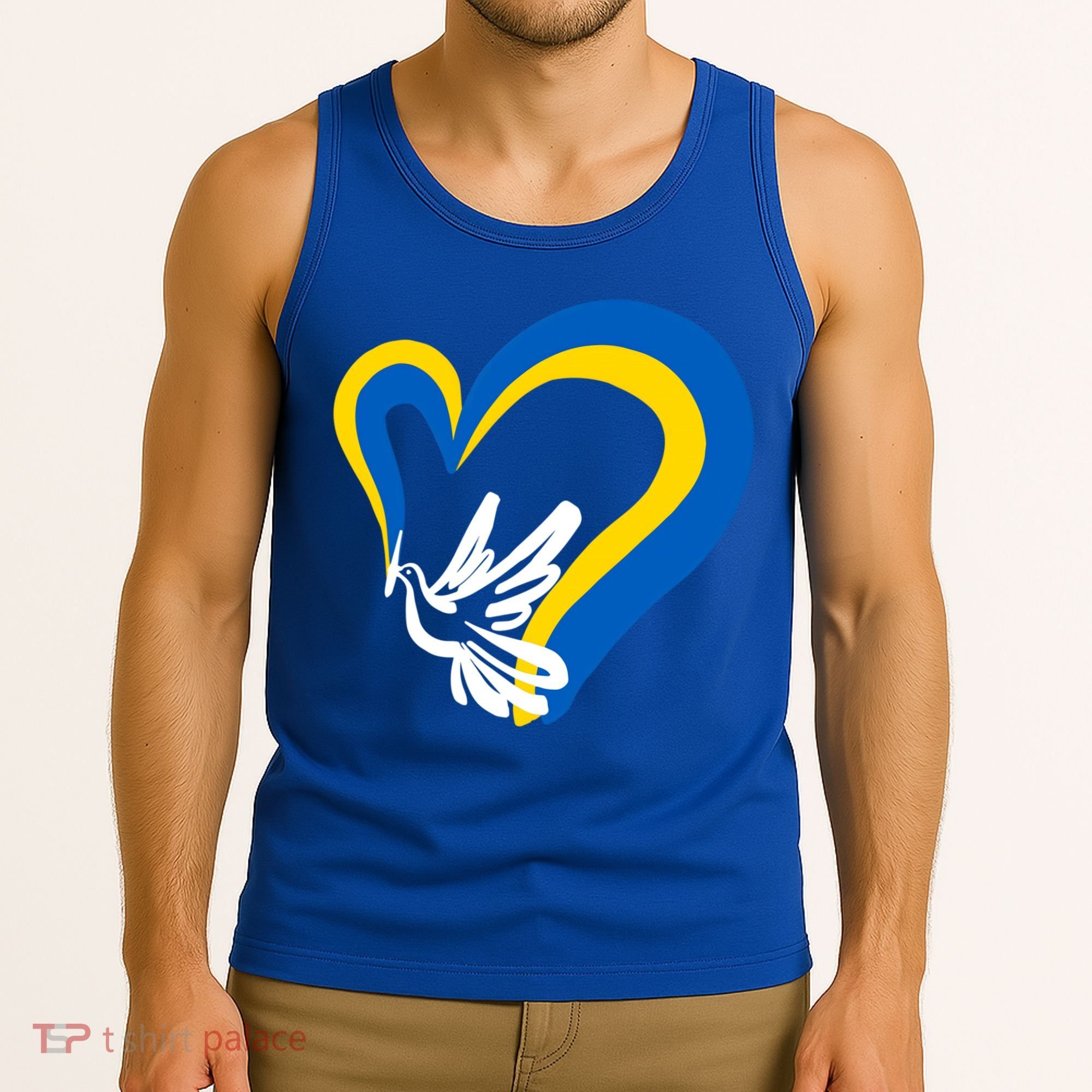Stand With Ukraine Dove World Peace Strong Ukrainian People Gift Tank Top