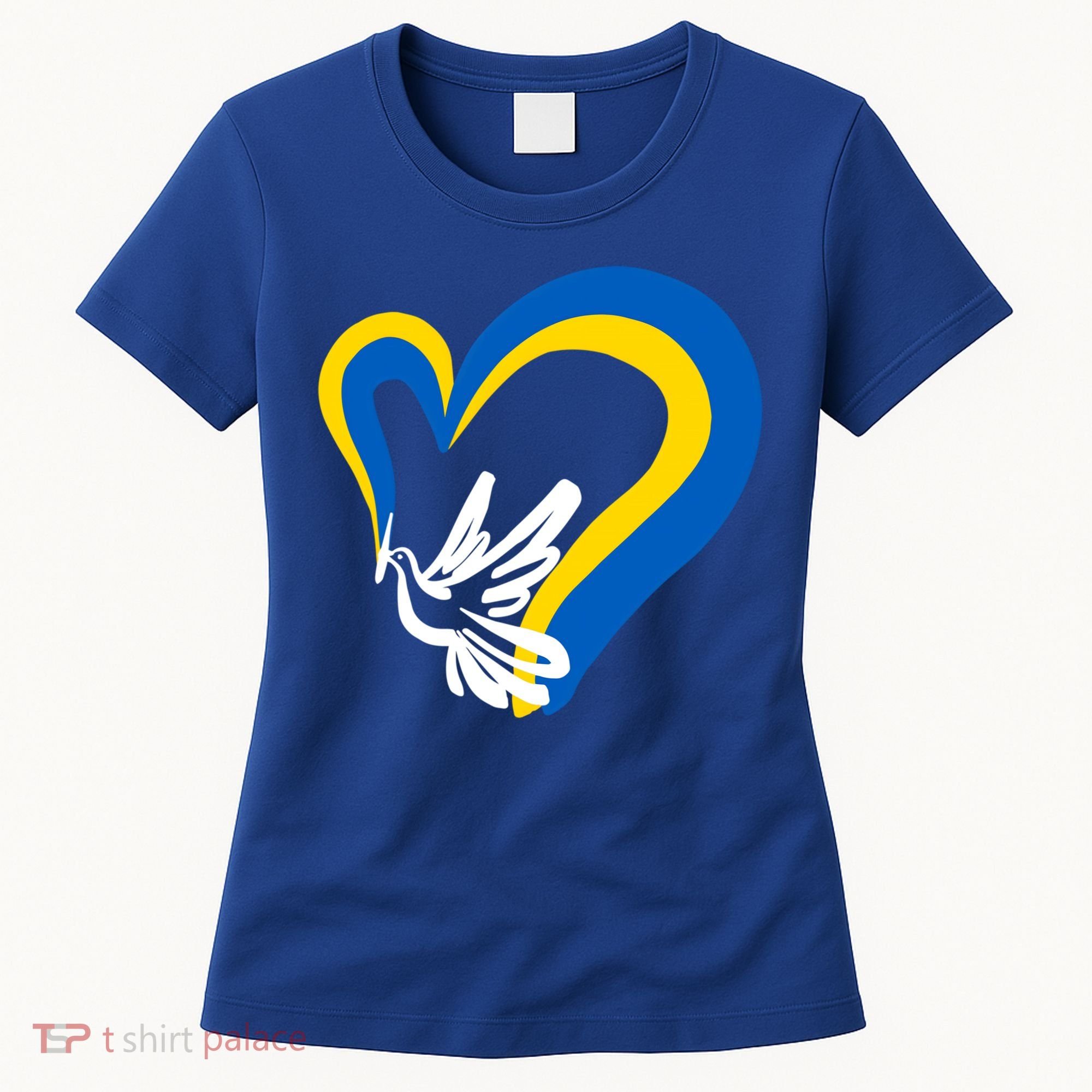 Stand With Ukraine Dove World Peace Strong Ukrainian People Gift Women's T-Shirt