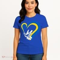 Stand With Ukraine Dove World Peace Strong Ukrainian People Gift Women's T-Shirt thumb 4