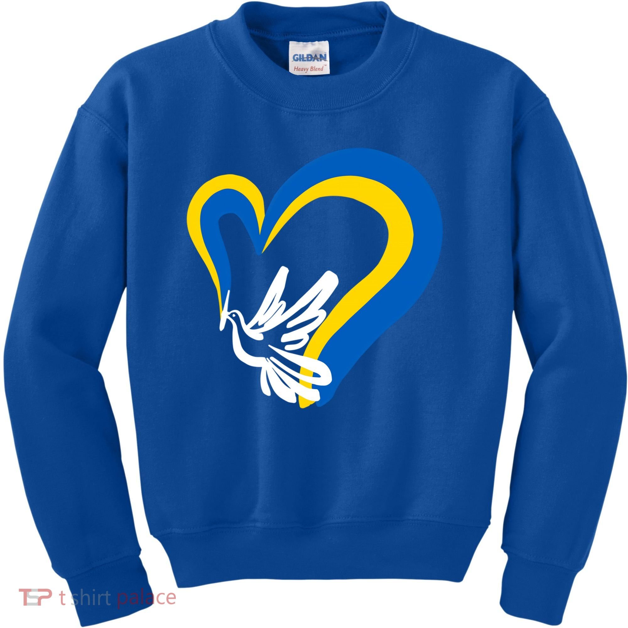 Stand With Ukraine Dove World Peace Strong Ukrainian People Gift Kids Sweatshirt
