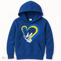 Stand With Ukraine Dove World Peace Strong Ukrainian People Gift Kids Hoodie thumb 0