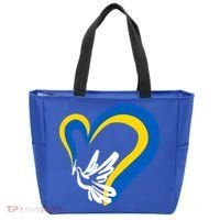 Stand With Ukraine Dove World Peace Strong Ukrainian People Gift Tote Bag thumb 0