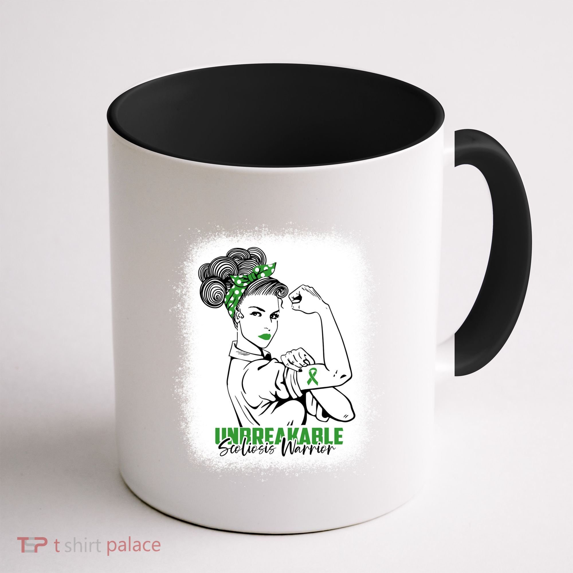 Scoliosis Warrior Unbreakable Bleached Scoliosis Awareness Gift Coffee Mug