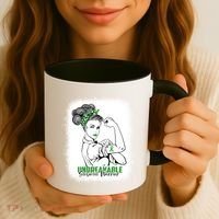 Scoliosis Warrior Unbreakable Bleached Scoliosis Awareness Gift Coffee Mug thumb 3