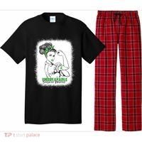 Scoliosis Warrior Unbreakable Bleached Scoliosis Awareness Gift Pajama Set thumb 0