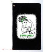 Scoliosis Warrior Unbreakable Bleached Scoliosis Awareness Gift Golf Towel thumb 0