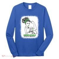 Scoliosis Warrior Unbreakable Bleached Scoliosis Awareness Gift Long Sleeve Shirt thumb 0