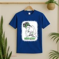 Scoliosis Warrior Unbreakable Bleached Scoliosis Awareness Gift T-Shirt thumb 2