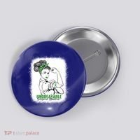 Scoliosis Warrior Unbreakable Bleached Scoliosis Awareness Gift Button thumb 0