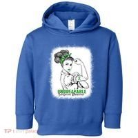 Scoliosis Warrior Unbreakable Bleached Scoliosis Awareness Gift Toddler Hoodie thumb 0