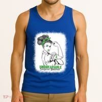 Scoliosis Warrior Unbreakable Bleached Scoliosis Awareness Gift Tank Top thumb 3