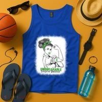Scoliosis Warrior Unbreakable Bleached Scoliosis Awareness Gift Tank Top thumb 4