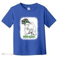 Scoliosis Warrior Unbreakable Bleached Scoliosis Awareness Gift Toddler T-Shirt thumb 0