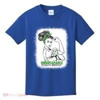 Scoliosis Warrior Unbreakable Bleached Scoliosis Awareness Gift Kids T-Shirt thumb 0