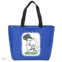 Scoliosis Warrior Unbreakable Bleached Scoliosis Awareness Gift Tote Bag thumb 0