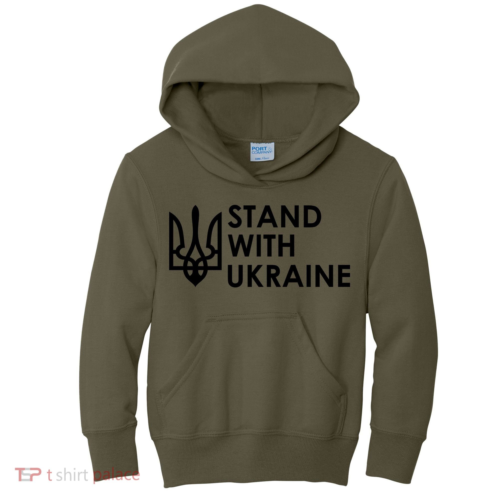 Stand With Ukraine Military Support Ukrainians Army Kids Hoodie