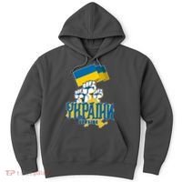 Stand With Ukraine Ukrainian Flag Protest Fist Hoodie thumb 0