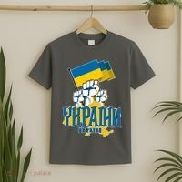 Stand With Ukraine Ukrainian Flag Protest Fist T-Shirt thumb 2