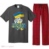 Stand With Ukraine Ukrainian Flag Protest Fist Pajama Set thumb 0