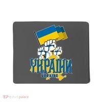 Stand With Ukraine Ukrainian Flag Protest Fist Mousepad thumb 0