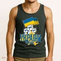 Stand With Ukraine Ukrainian Flag Protest Fist Tank Top thumb 3