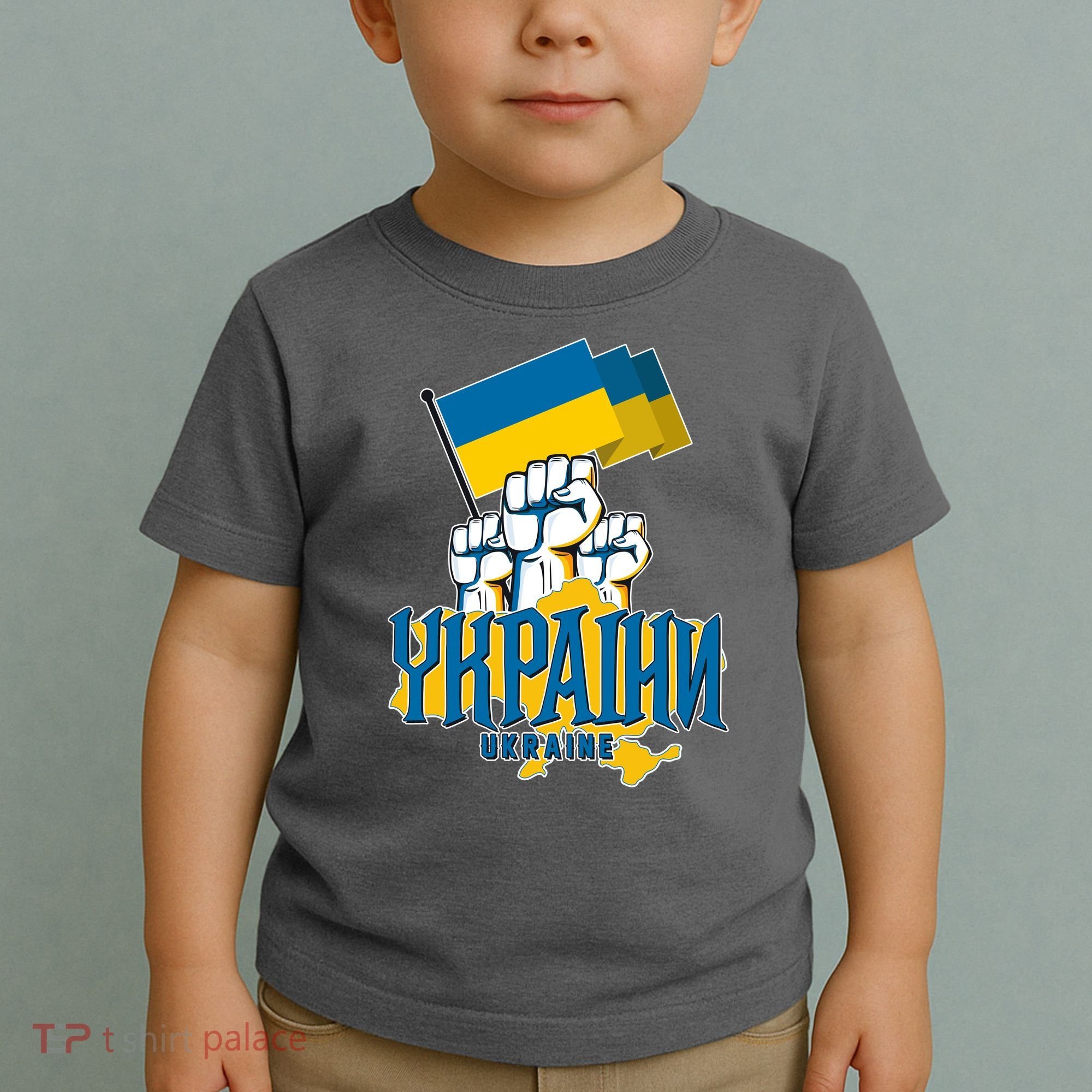 Stand With Ukraine Ukrainian Flag Protest Fist Toddler T-Shirt