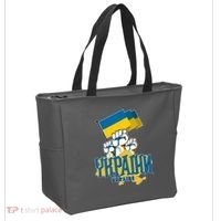 Stand With Ukraine Ukrainian Flag Protest Fist Tote Bag thumb 2