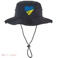 Stand With Ukraine Scribble Heart Ukrainian Flag Bucket Hat thumb 0
