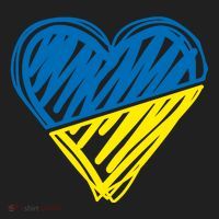 Stand With Ukraine Scribble Heart Ukrainian Flag Beanie thumb 2
