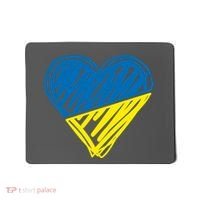 Stand With Ukraine Scribble Heart Ukrainian Flag Mousepad thumb 0