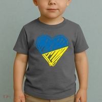 Stand With Ukraine Scribble Heart Ukrainian Flag Toddler T-Shirt thumb 2