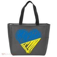 Stand With Ukraine Scribble Heart Ukrainian Flag Tote Bag thumb 0