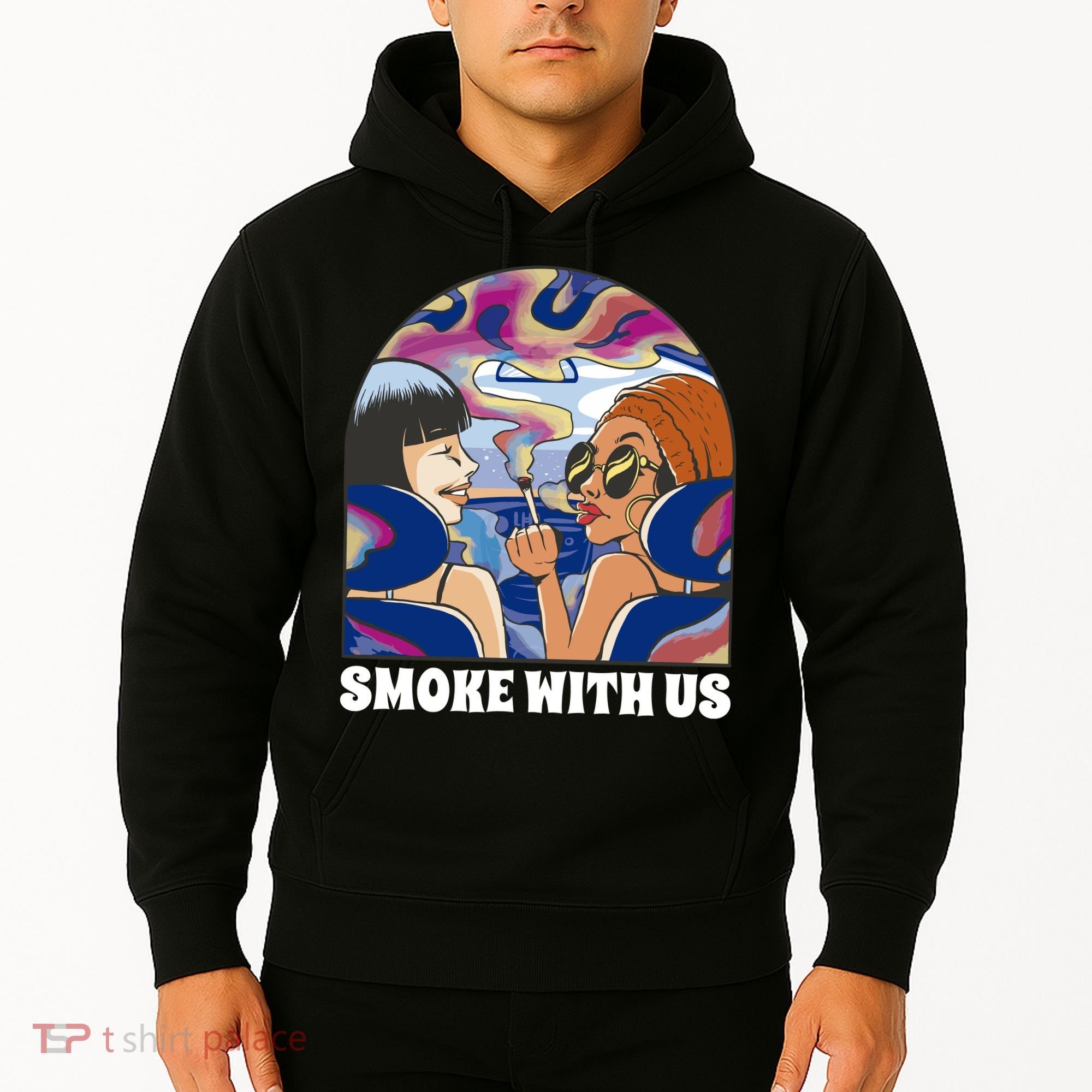 Smoke With Us Weed Females Hoodie
