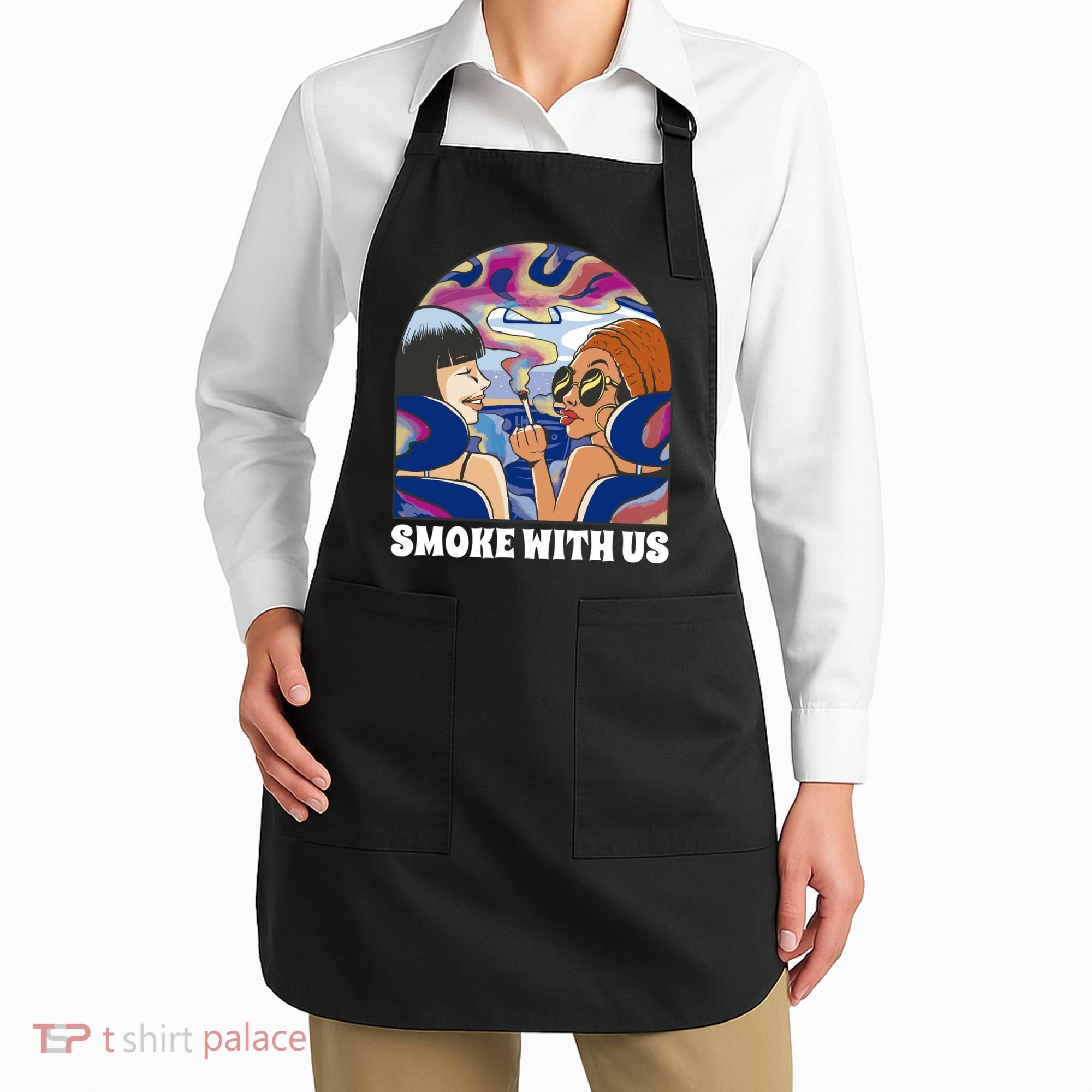 Smoke With Us Weed Females Apron