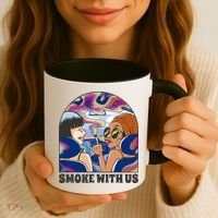 Smoke With Us Weed Females Coffee Mug thumb 3