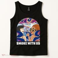 Smoke With Us Weed Females Tank Top thumb 2
