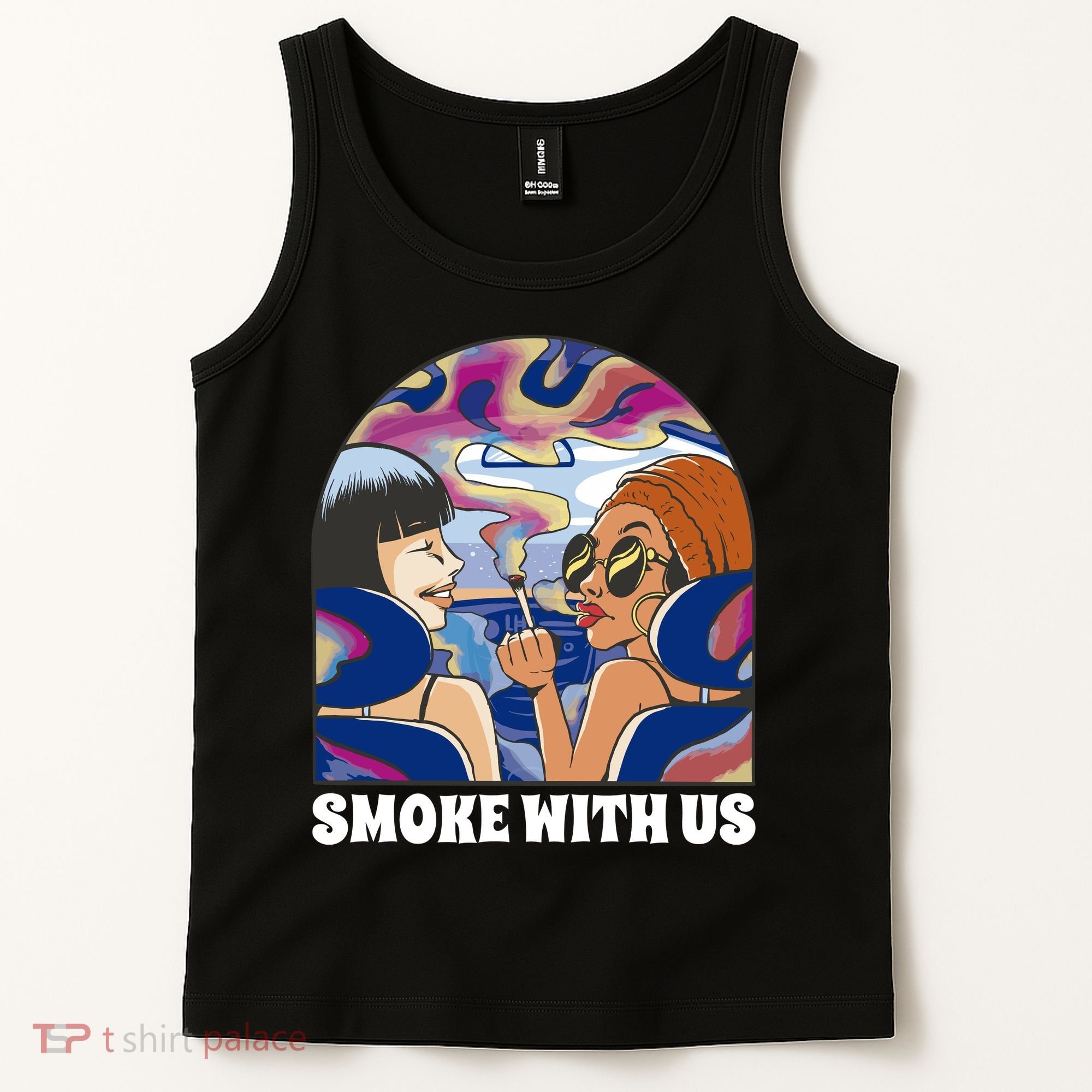 Smoke With Us Weed Females Tank Top