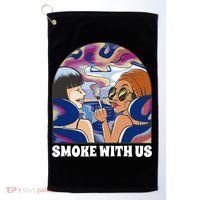 Smoke With Us Weed Females Golf Towel thumb 0
